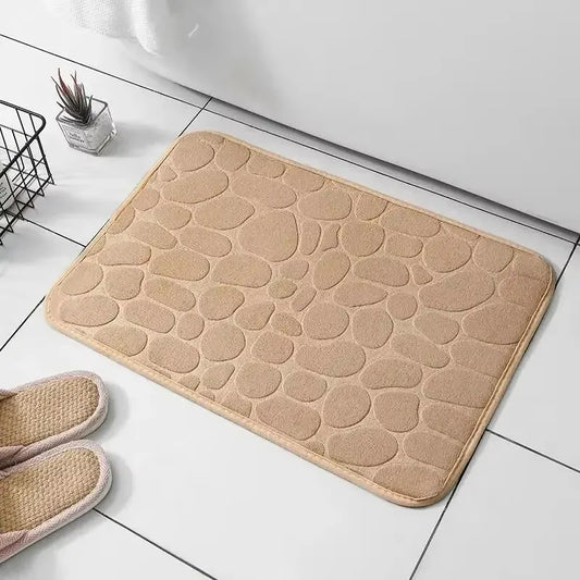 Memory Foam Cobblestone Bathroom Mat - Home Fun Home